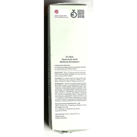 It's Skin Hyaluronic Acid Moisture Emulsion+ Hydrate 150 ml 5 fl oz EXP 10/26 - Picture 12 of 14